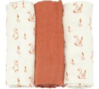 Lot de 3 langes en mousseline de coton Oies (70 x 70 cm)