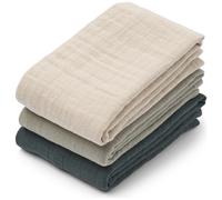 Liewood Couverture en mousseline Lewis Lot de 3 65x65 cm Dove blue mix