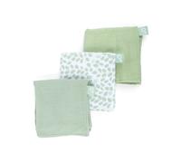 Doomoo Lot de 3 langes bébé Lovely – 70×70 cm – Coton bio ultra doux, gaze – Vert