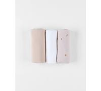 Lot De 3 Langes Mousseline Ecru TU