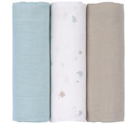Lot de 3 langes mousseline Floral (80x80 cm)