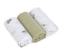 Lot de 3 langes mousseline GOTS Happy Fruits Poire (60x60 cm)