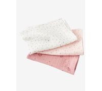 Lot de 3 langes personnalisables en gaze de coton nude imprimé TU