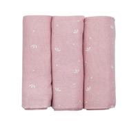 Lot De 3 Langes Pour Bébé Rose TU