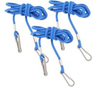 Lot de 3 lanières de gants de ski avec cordon réglable bleu - Durable, ergonomique, portable - Utilisation professionnelle - Clips sécurisés pour moufles - Ces cordes s'accrochent facilement pour