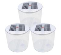 Lot de 3 lanternes solaires gonflables Portables avec poignée et Valve, étanches, 1 000 mAh, durée de Vie : 4 à 10 Heures, lumières Blanches pour la pêche, la Tente, Le Pique-Nique, Le Barbecue, e