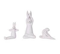 Lot De 3 Lapins En Céramique Blancs Brest