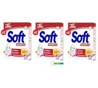 Lot de 3 lessives en poudre douces pour machine à laver - Poudre à laver Marseille - 105 lavages 5,250 kg + porte-clés Beni Culinari gratuit