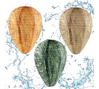 Lot de 3 leurres de nid de guêpes, lanternes à suspendre étanches, répulsif à guêpes, ruches en papier pour guêpes, frelons et vestes jaunes