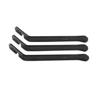 Lot de 3 leviers de pneu de vélo pour changement et démontage de pneus en acier avec extrémités arrondies pour protéger la chambre à air (argent)