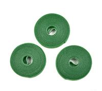 Lot de 3 liens de jardin en nylon réutilisables - 2 m - Vert - Pour jardin, tomates, fleurs ou légumes dans des parterres surélevés