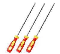 Lot de 3 limes d'affûtage rondes en acier au carbone pour chaîne de tronçonneuse 4/4,8/5,5 mm
