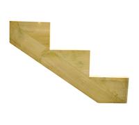 Lot de 3 Limons bois pour escalier en Pin - 3 marches