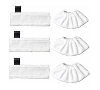 Lot de 3 lingettes de rechange en microfibre et 3 chiffons en microfibre pour Karcher Easy Fix SC1/SC2/SC3/SC4/SC5/SV7, chiffon