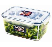 Lot de 3 Lock & Lock Boîte hermétique Nid ables Boîte de Conservation rectangulaire pour 1,8 L, 210 x 146 x 94 mm, Transparent, Set by Danto