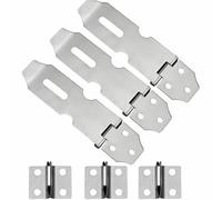 Lot de 3 loquets de porte en acier inoxydable de 7,6 cm pour porte, fenêtre, armoire, cage pour animaux domestiques, accessoires de fixation
