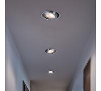 Lot de 3 Lumières Encastrées Paulmann Spots Rond Aluminium, Pivotants 17°