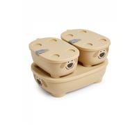 Lot de 3 lunch box empilables Bentomal Beige Chien