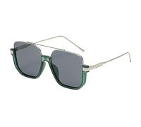Lot de 3 lunettes de soleil surdimensionnées rétro pour homme et femme, lunettes de soleil carrées des années 70, lunettes de soleil surdimensionnées tendance pour camionneur Ncb473, Vert, 14.4cm