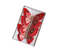 Lot de 3 Magnifiques décorations à Suspendre en Forme de Papillon à Deux Couches, Accessoires d ' Arbre Uniques, Parfaits pour Les décorations de Noël en Tissu d ' Arbre de Noël et de Maison