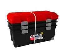 Lot de 3 malles Camper plastique , l.80 x P.40 x H.34 cm
