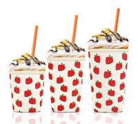 Lot de 3 manchons à café glacé pour tasses de grande taille, porte-gobelet en néoprène réutilisable pour boissons chaudes et froides, compatible avec Starbucks, Dunkin Donuts et plus encore (Big