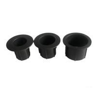 Lot de 3 manchons de trou de parasol de terrasse, bague en polypropylène pour poteau de 28 à 48 mm, réduit les oscillations pour table de salle à manger extérieure, noir