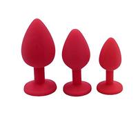 Lot de 3 manchons en silicone à fond rond pour transporter des outils à long terme pour hommes et femmes 【rouge】