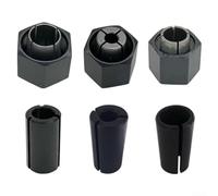 Lot de 3 mandrins de serrage et écrous de défonceuse - Pinces de précision pour DW618D DW618P - 12 mm, 6 mm, 8 mm
