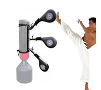 Lot de 3 mannequins d'entraînement pour arts martiaux, cibles de taekwondo, coussinets autoportants, cible d'entraînement en force réglable, pour la pratique du taekwondo, du karaté et du coup de