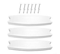 Lot de 3 marches de rechange pour échelle de piscine avec boulons pour escaliers de spa et de piscine - Convient aux escaliers de 1,9 cm de diamètre Blanc