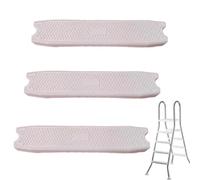 Lot de 3 marches de rechange universelles en plastique moulé pour piscines hors sol, accessoire antidérapant pour un accès sûr 45,7 cm