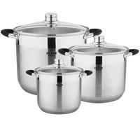 Lot de 3 marmites en acier 5,6L 7,2L 9,0L Marmite ZILNER ZL-7361