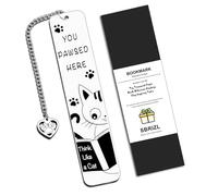 Lot de 3 marque-pages en forme de chat pour femmes qui lisent - Marque-pages mignons pour enfants, cadeaux pour les amoureux des chats, accessoires de livre sur le thème des chats de Noël pour les