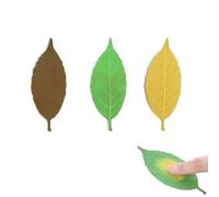 Lot de 3 marque-pages en forme de feuille à changement de couleur - Marque-pages créatifs sensibles à la température, autocollants en papier à changement de couleur pour la lecture, cadeaux pour les