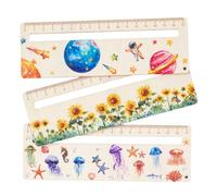 Lot de 3 marque-pages pour enfants - 1 classe - En bois - Règle de lecture personnalisée - Convient comme cadeau de rentrée scolaire pour les enfants - Pour vous aider à lire