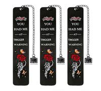 Lot de 3 marque-pages romantiques sombres - Marque-pages amusants pour femmes qui lisent les femmes, marque-pages gothiques épicés pour les amateurs de livres, accessoires de lecture humoristiques