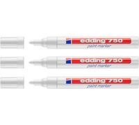 Lot de 3 marqueurs 750 par Edding Lot de 3 weiß