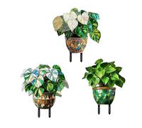 Lot de 3 marqueurs de plantes en PVC pour jardins et plantes en pot, panneaux de cour pour amateurs de jardinage