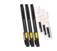 Lot de 3 marqueurs effaçables à la chaleur, pointe fine et lavables pour couture, matelassage et broderie, comprend 20 stylos à craie de recharge, parfaits pour les tailleurs, les projets d'artisanat
