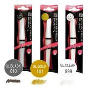 Lot de 3 marqueurs pailletés Zig Wink of Stella, n°010 noir pailleté, n°101 doré pailleté, n°999 transparent pailleté
