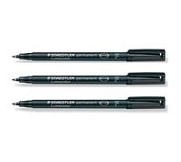 Lot de 3 Marqueurs permanent Lumocolor 318F pointe fine noir