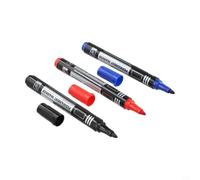 Lot de 3 marqueurs permanents imperméables avec double pointe pour des détails précis et des traits larges pour une utilisation en extérieur (mélange de couleurs)