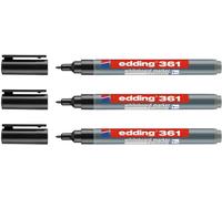 Lot De 3 Marqueurs Pour Tableaux Blancs 361 Noir Pointe Fine 1 Mm