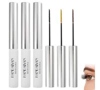 Lot de 3 mascara ultra fins, imperméables, longue durée, pour cils extrêmement longs, texture lisse et non agglomérante, pinceau fin, pour toutes les personnes (noir, marron foncé, jaune)
