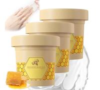 Lot de 3 masques à la cire de lait au miel, masque exfoliant pour les mains, masque hydratant pour tous les types de peau (300 g)