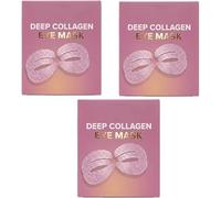 Lot de 3 masques au collagène pour les yeux - Masque pour les yeux au collagène profond alimenté par des peptides avec peptide de collagène, patchs sous les yeux, ajustement à 360°, patchs pour les