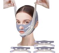 Lot de 3 masques de levage réutilisables à double couche avec mentonnière pour dormir, lifting du visage, empêche l'affaissement, soulève les plis nasolabiaux, soulève les coins de la bouche, masque