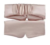 Lot de 3 masques de sommeil en satin de soie confortable pour les yeux - Cache-œil élargi - Pour homme et femme - Rose
