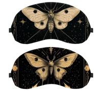 Lot de 3 masques de sommeil pour les yeux pour dormir sur le côté, masque de sommeil, masque de nuit anti-mites, lune et étoiles, protection douce pour les yeux, pour voyage, sieste, avion, voyage